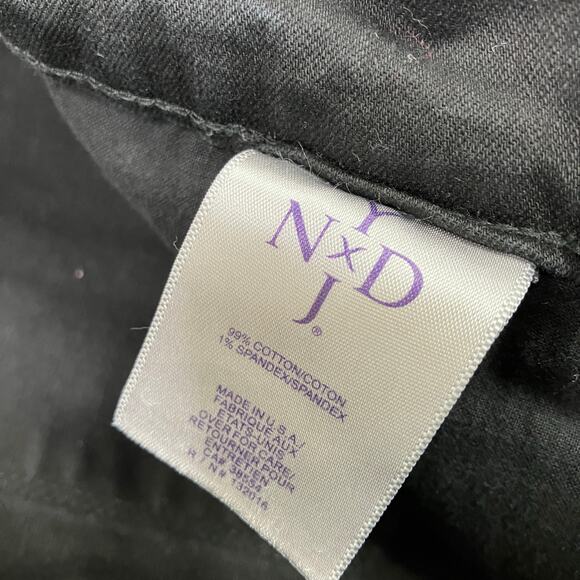 NYDJ | Black Jeans Straight Leg Denim 99% Cotton Womens 12 PETITE - Picture 4 of 6